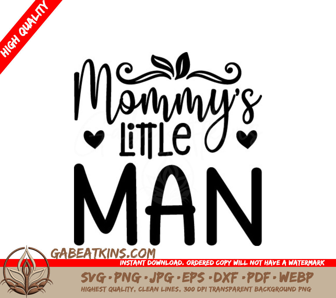 Mommy's Little Man SVG -  Sign SVG