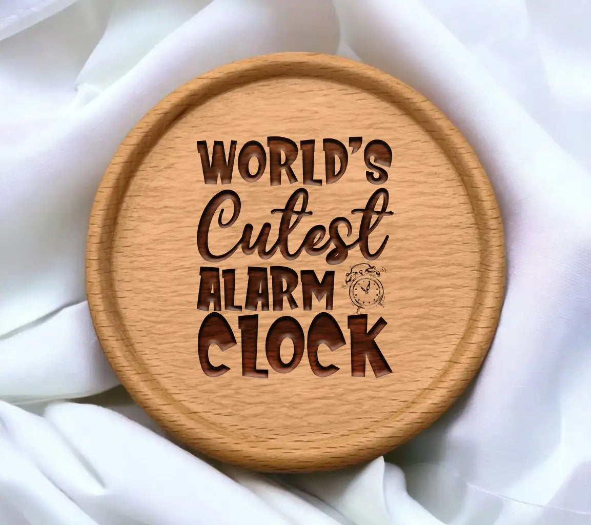 World's Cutest Alarm Clock SVG -  Poster Design SVG