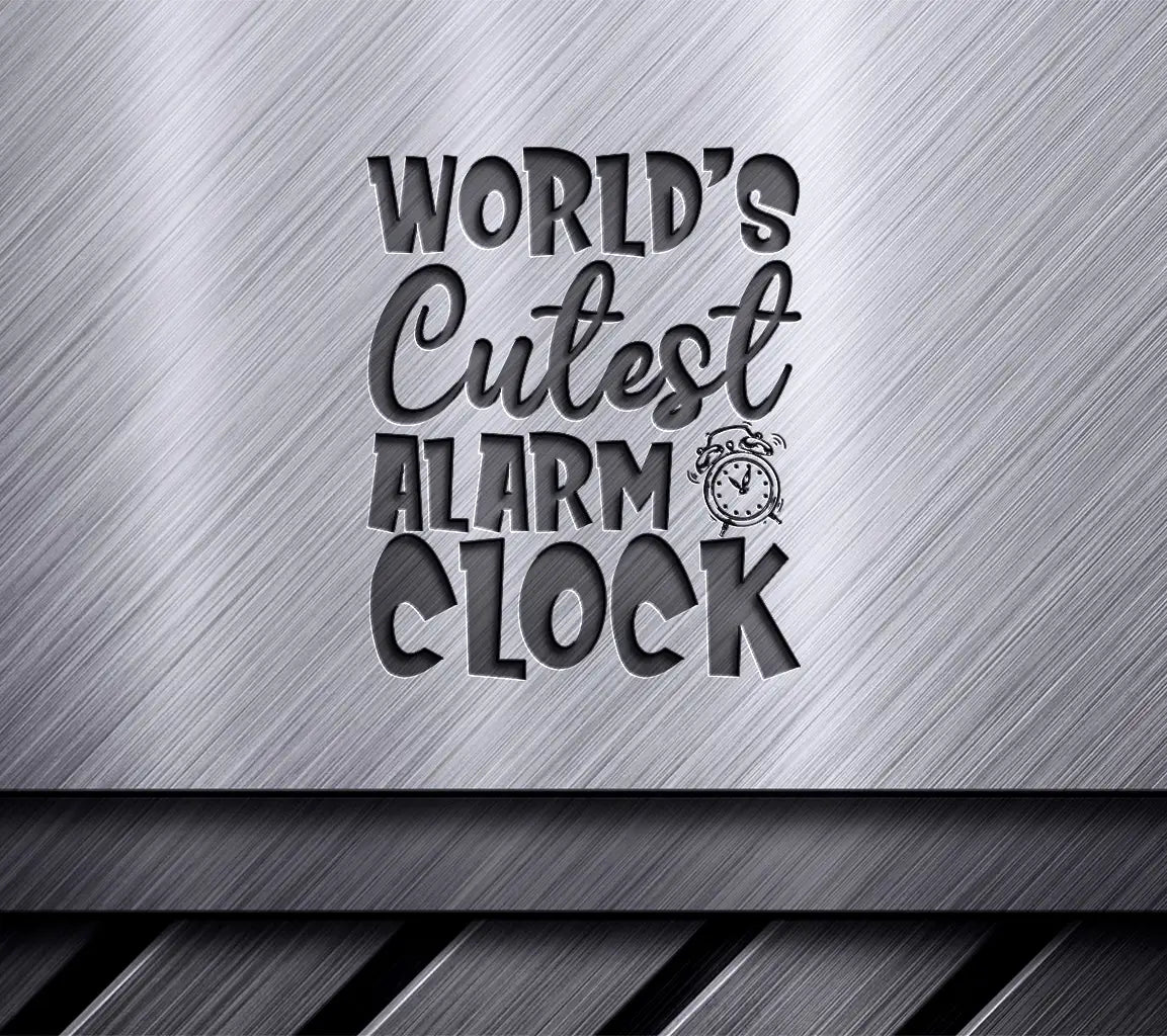 World's Cutest Alarm Clock SVG -  Poster Design SVG