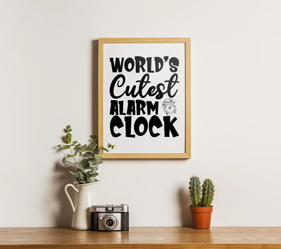 World's Cutest Alarm Clock SVG -  Poster Design SVG