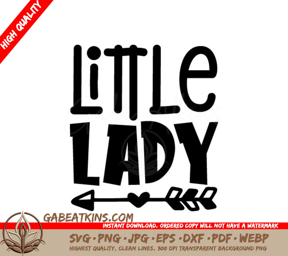 Little Lady SVG with Arrow - Baby Girl Design SVG