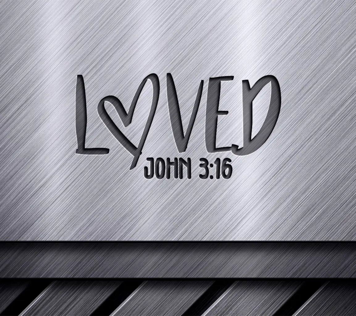 Loved John 316 SVG -  Heart Design SVG