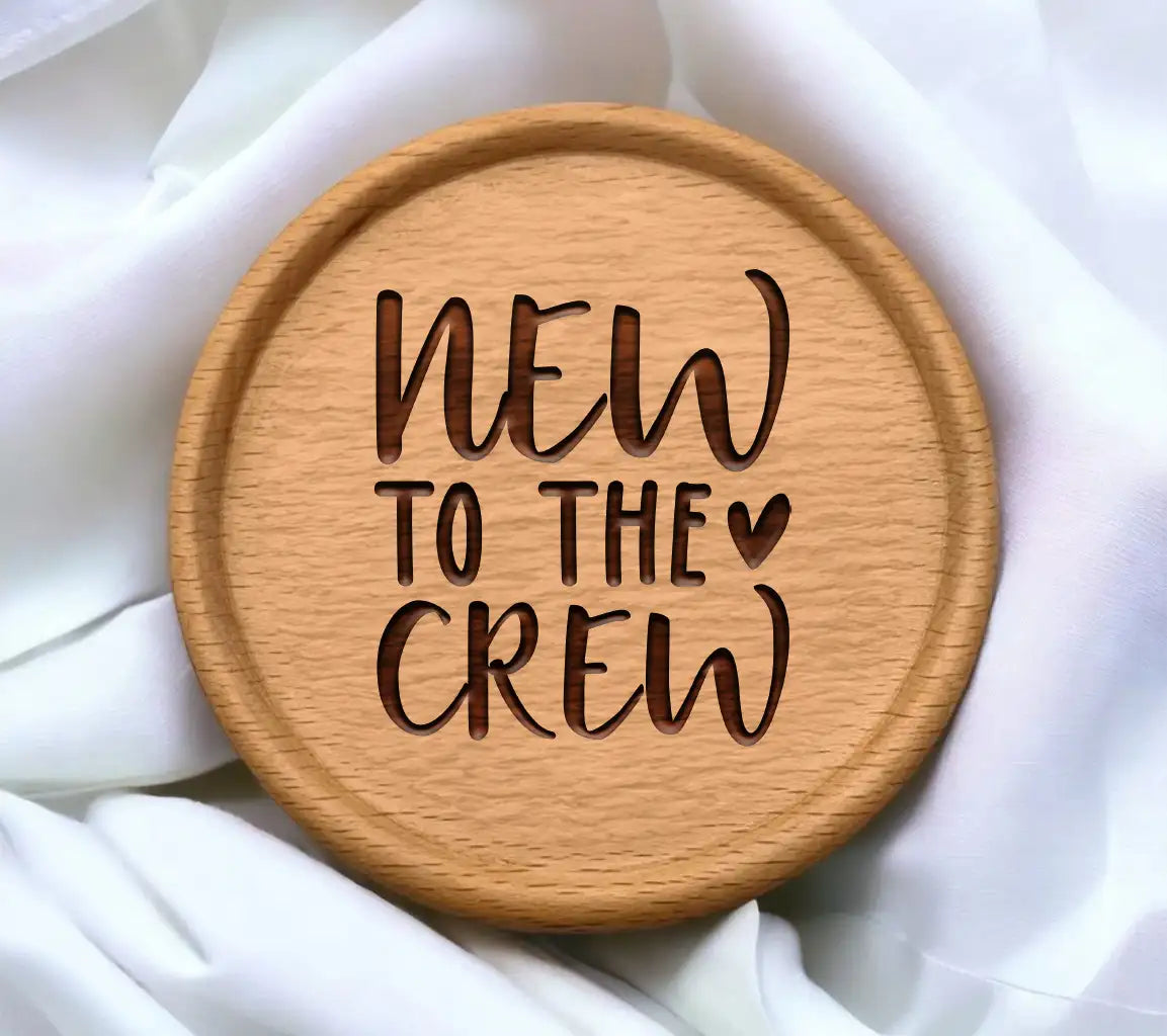 New to the Crew SVG - Black Text on White Background SVG