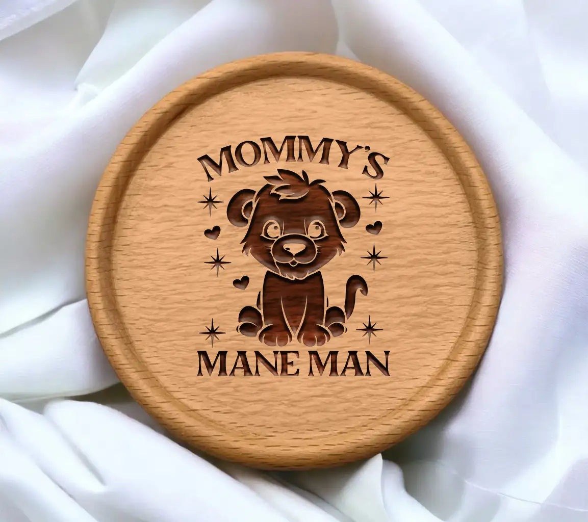 Mommys Mane Man Lion Cub SVG - Baby Shower & Newborn Design SVG