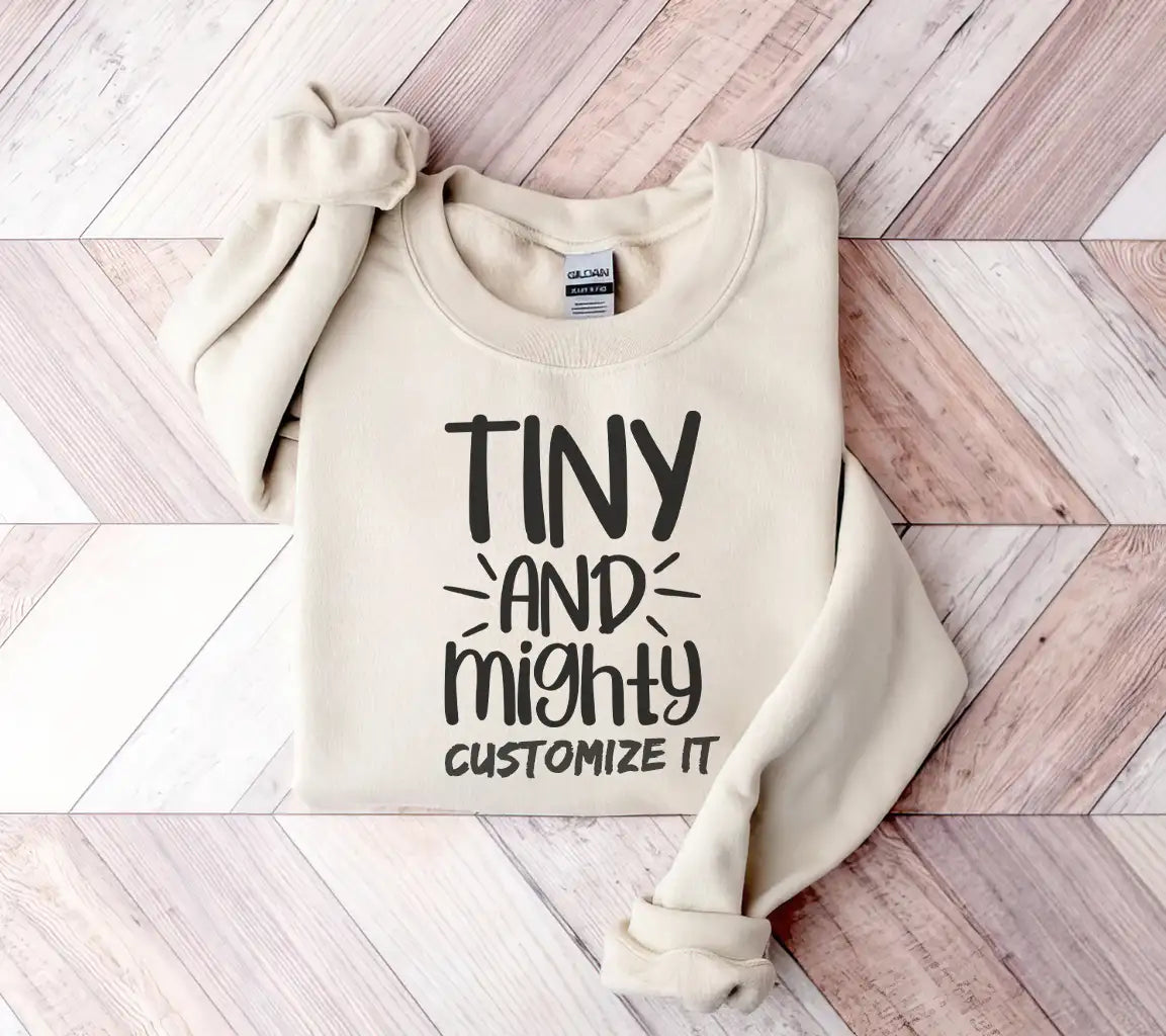 Tiny & Mighty SVG Cut File - Baby Design SVG