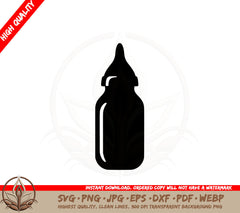 Baby Bottle SVG PNG JPG AI PDF DXF EPS WebP - Digital Download 