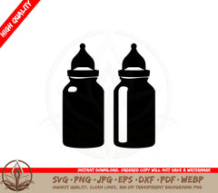 Baby Bottles SVG - Digital Download 