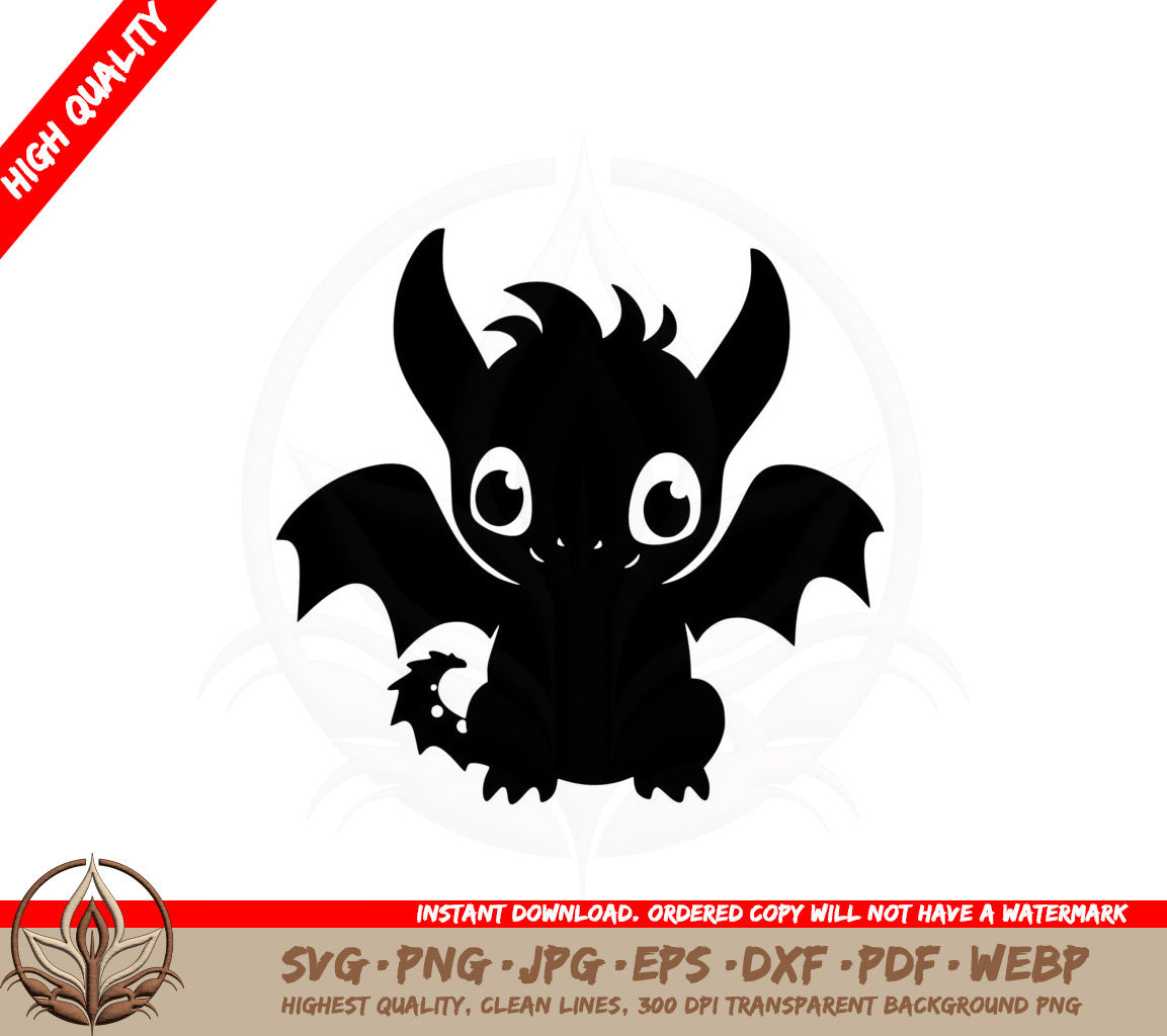 Baby Dragon Blaze SVG Cut File  Digital Download 