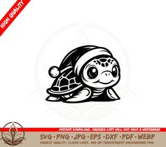 Baby Santa Turtle SVG 