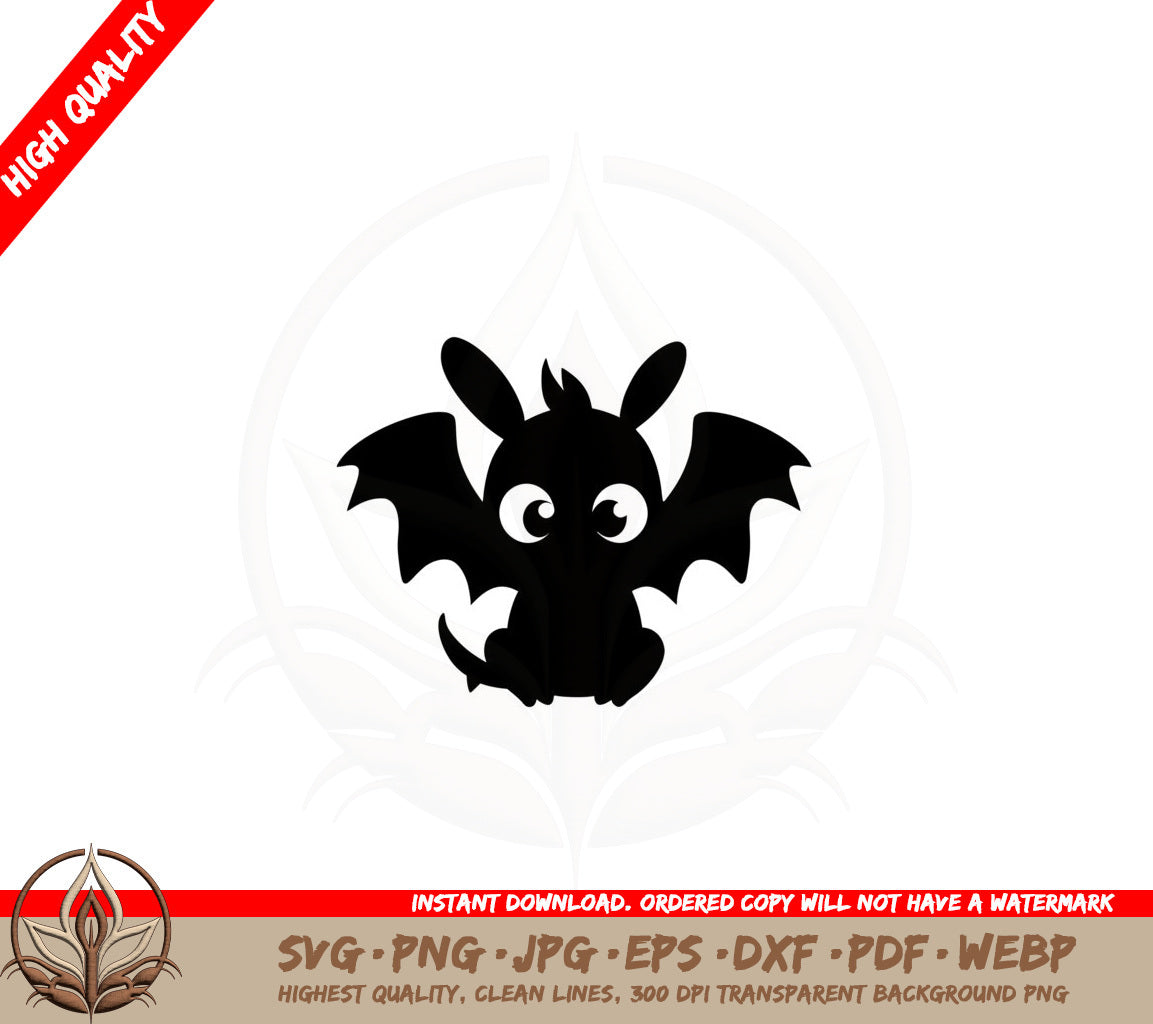 Baby Winged Dragon SVG PNG JPG AI PDF DXF EPS WebP Digital Download  