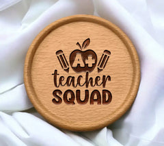 Teacher Squad Apple & Pencils SVG - Back to School Design SVG