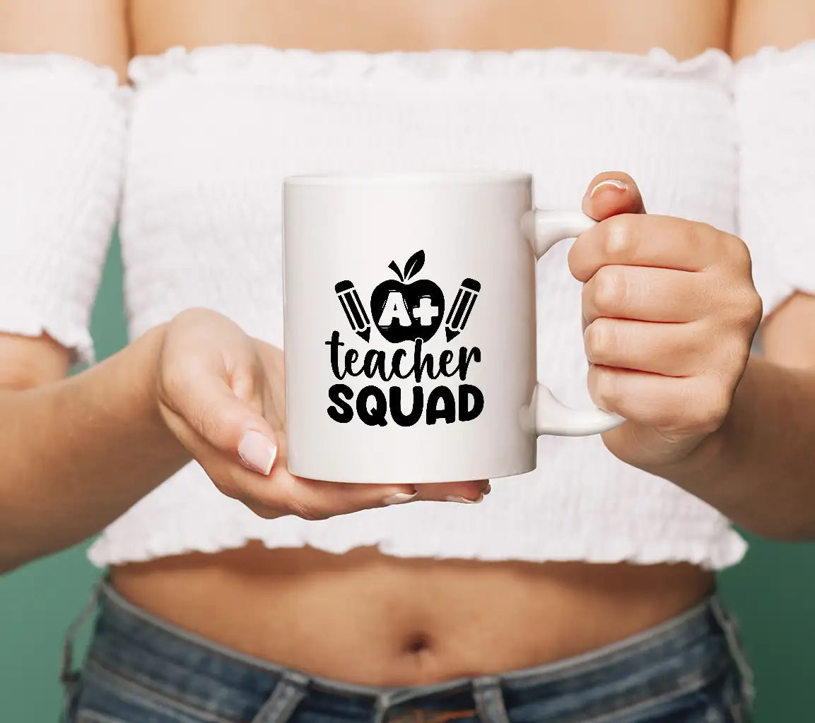 Teacher Squad Apple & Pencils SVG - Back to School Design SVG