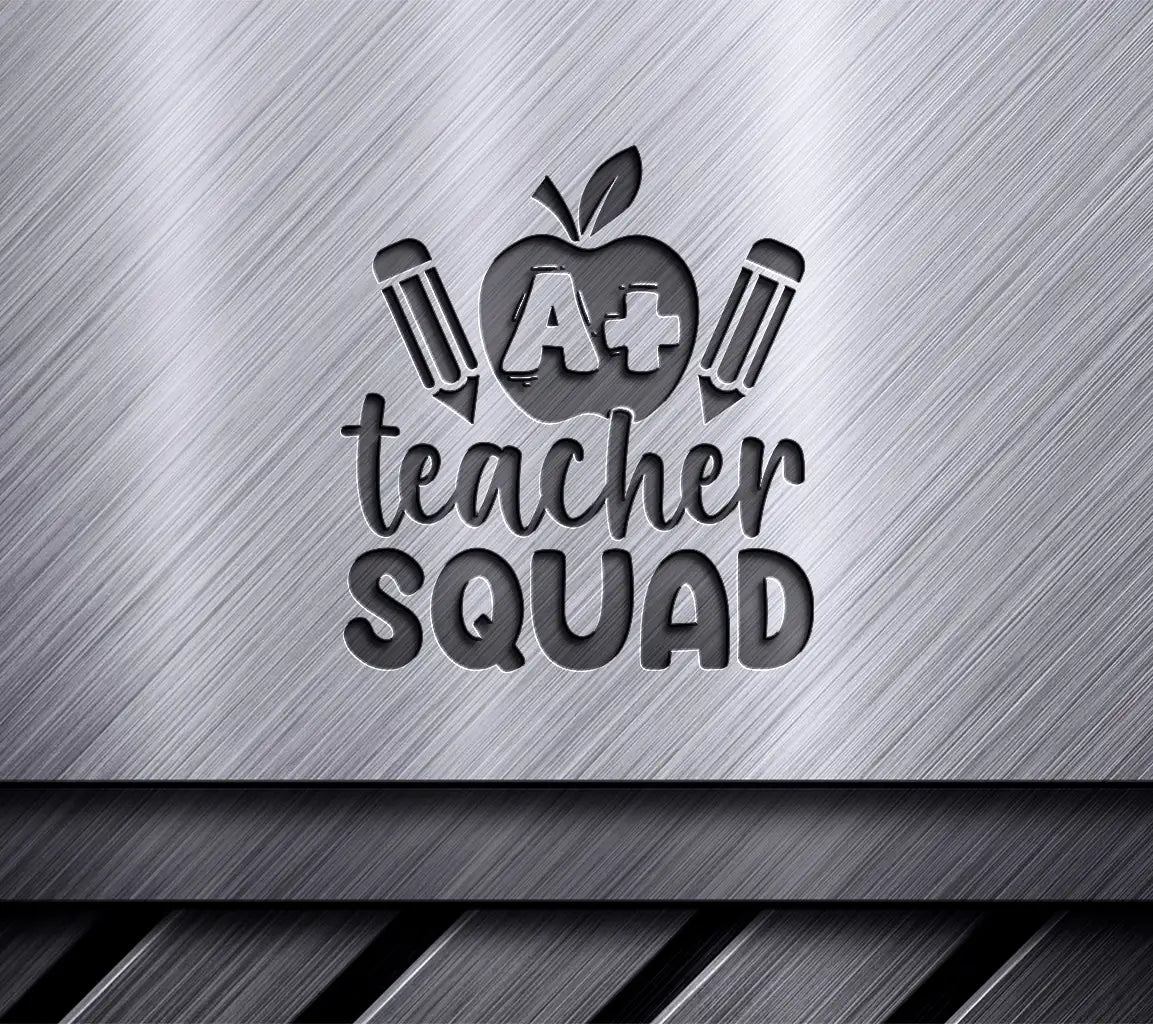 Teacher Squad Apple & Pencils SVG - Back to School Design SVG