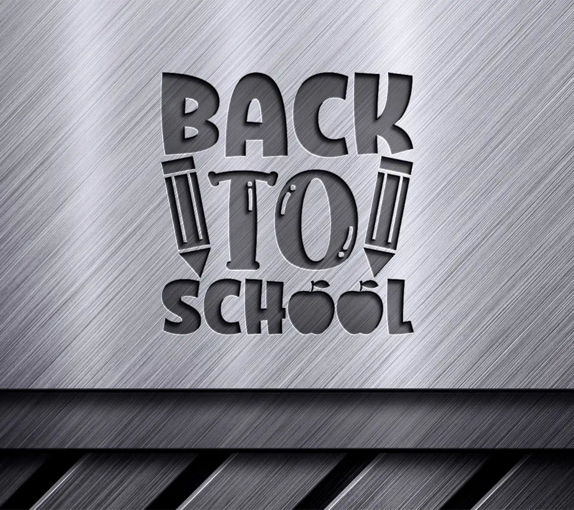 Back to School Pencil & Apple SVG Design SVG