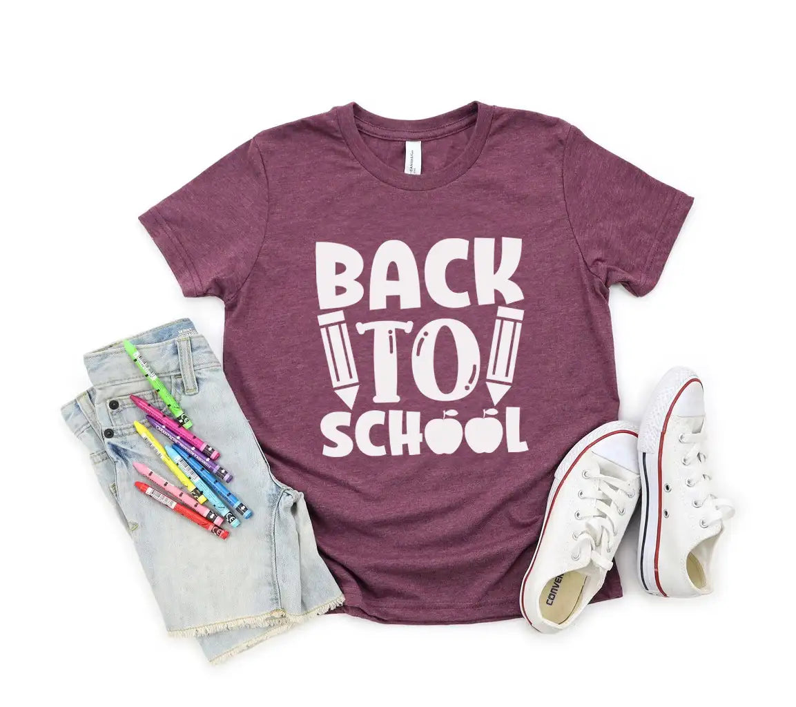 Back to School Pencil & Apple SVG Design SVG