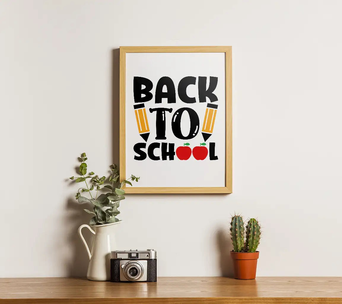 Back to School Pencil & Apple SVG Design SVG