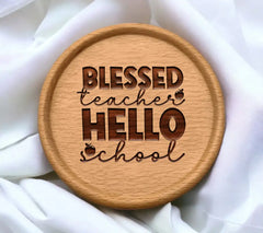 Blessed Teacher Hello School SVG - Back to School Design SVG