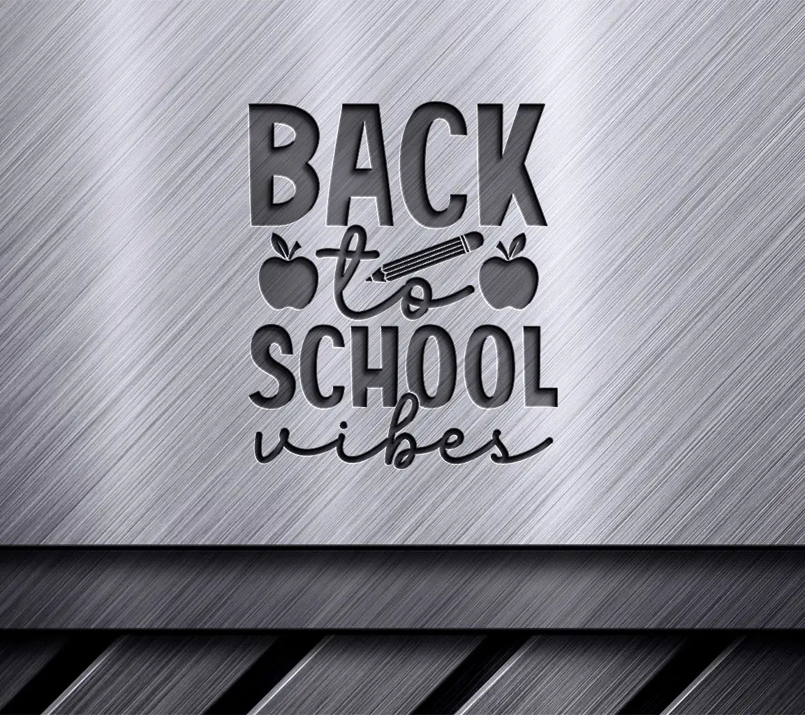 Back to School Apple & Pencil SVG Design - School Vibes SVG