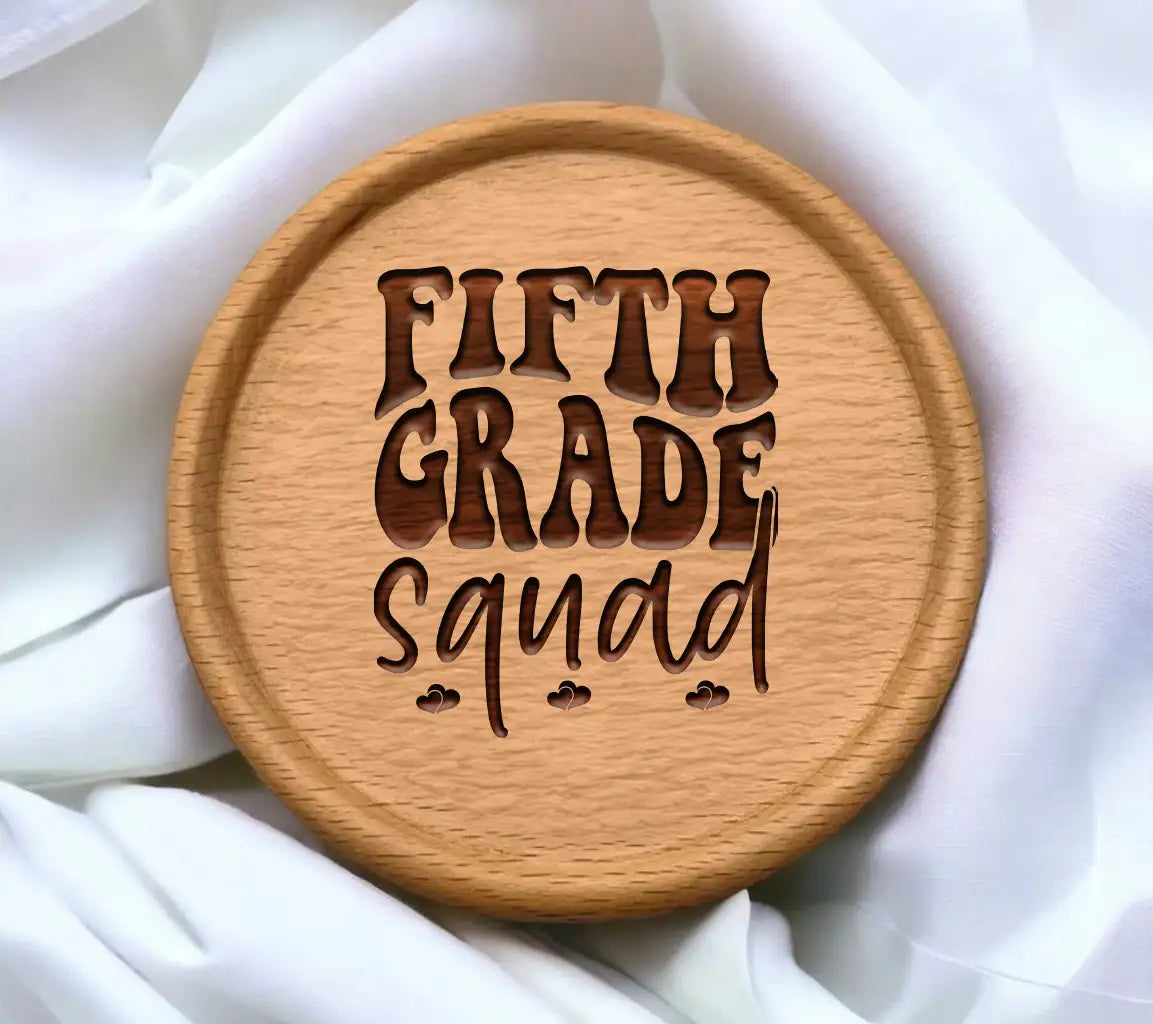 Fifth Grade Squad SVG - Black Text on White Background SVG