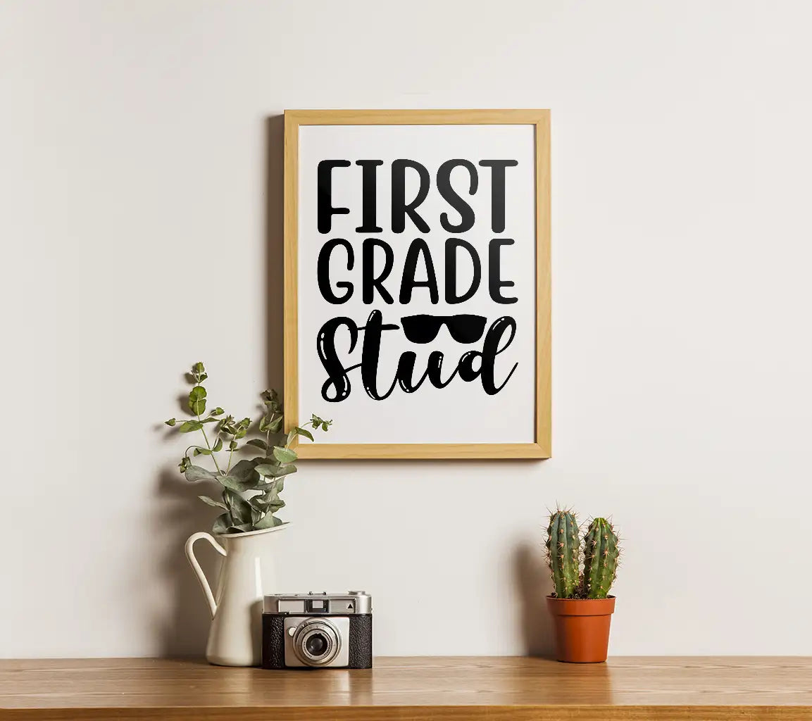 First Grade Stud with Sunglasses SVG - Back to School Design SVG