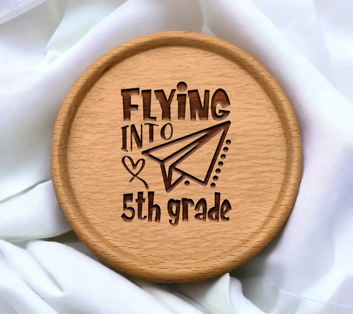 Flying Into 5th Grade Paper Airplane SVG - Back to School Design SVG