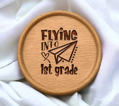 Flying Into 1st Grade Paper Airplane SVG - Back to School SVG