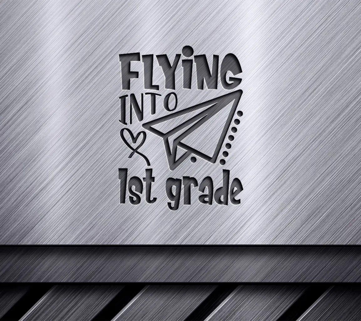 Flying Into 1st Grade Paper Airplane SVG - Back to School SVG