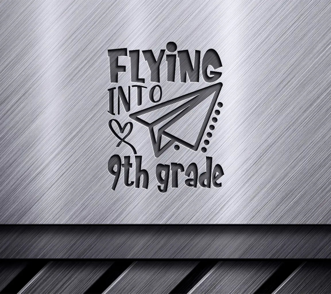  Paper Airplane Flying Into 9th Grade SVG - Back to School Design SVG