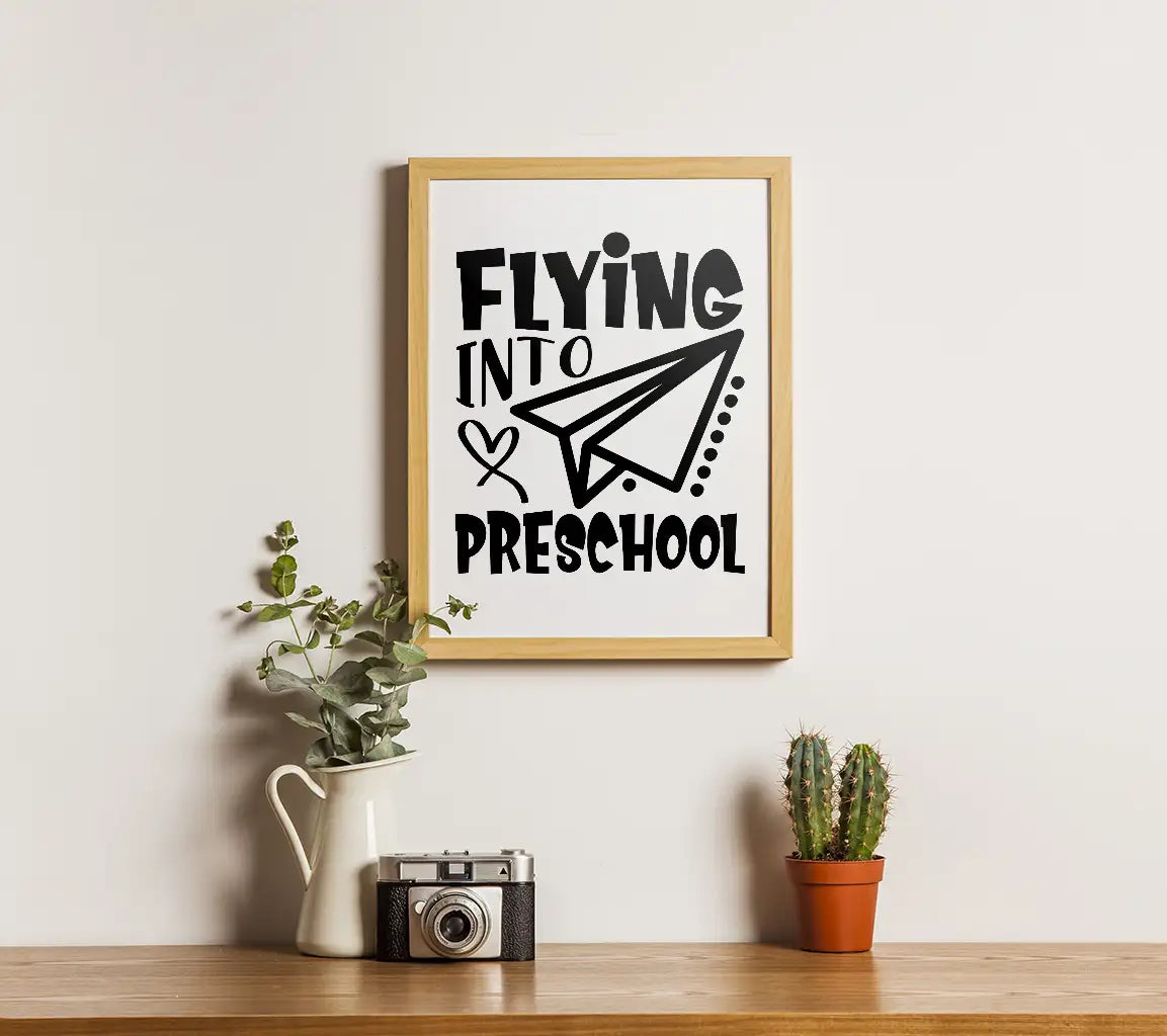 Flying Into Preschool -  Paper Airplane SVG SVG