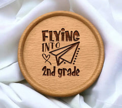 Flying Into 2nd Grade Paper Airplane SVG - Back to School Design SVG