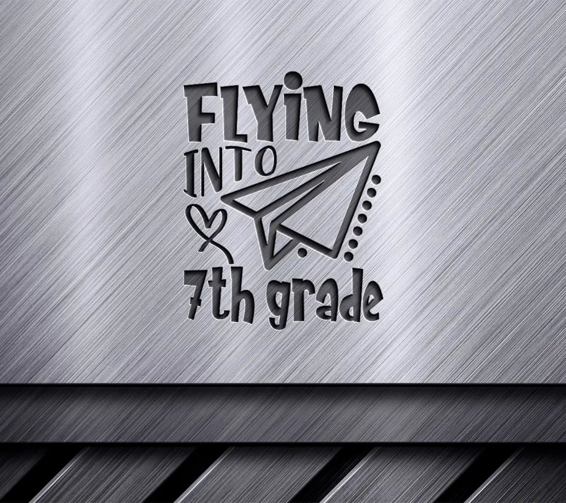 Flying Into 7th Grade Paper Airplane SVG - Back to School SVG