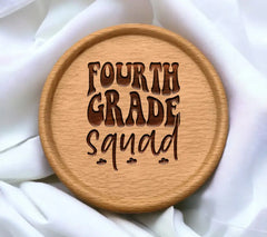 Fourth Grade Squad SVG - Black Text on White Background SVG