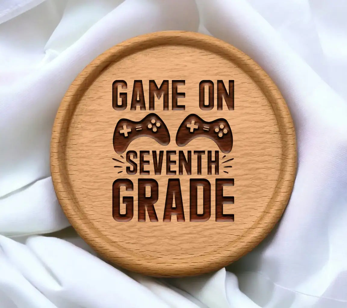 Game On Seventh Grade SVG - Back to School Video Game Controller Design SVG