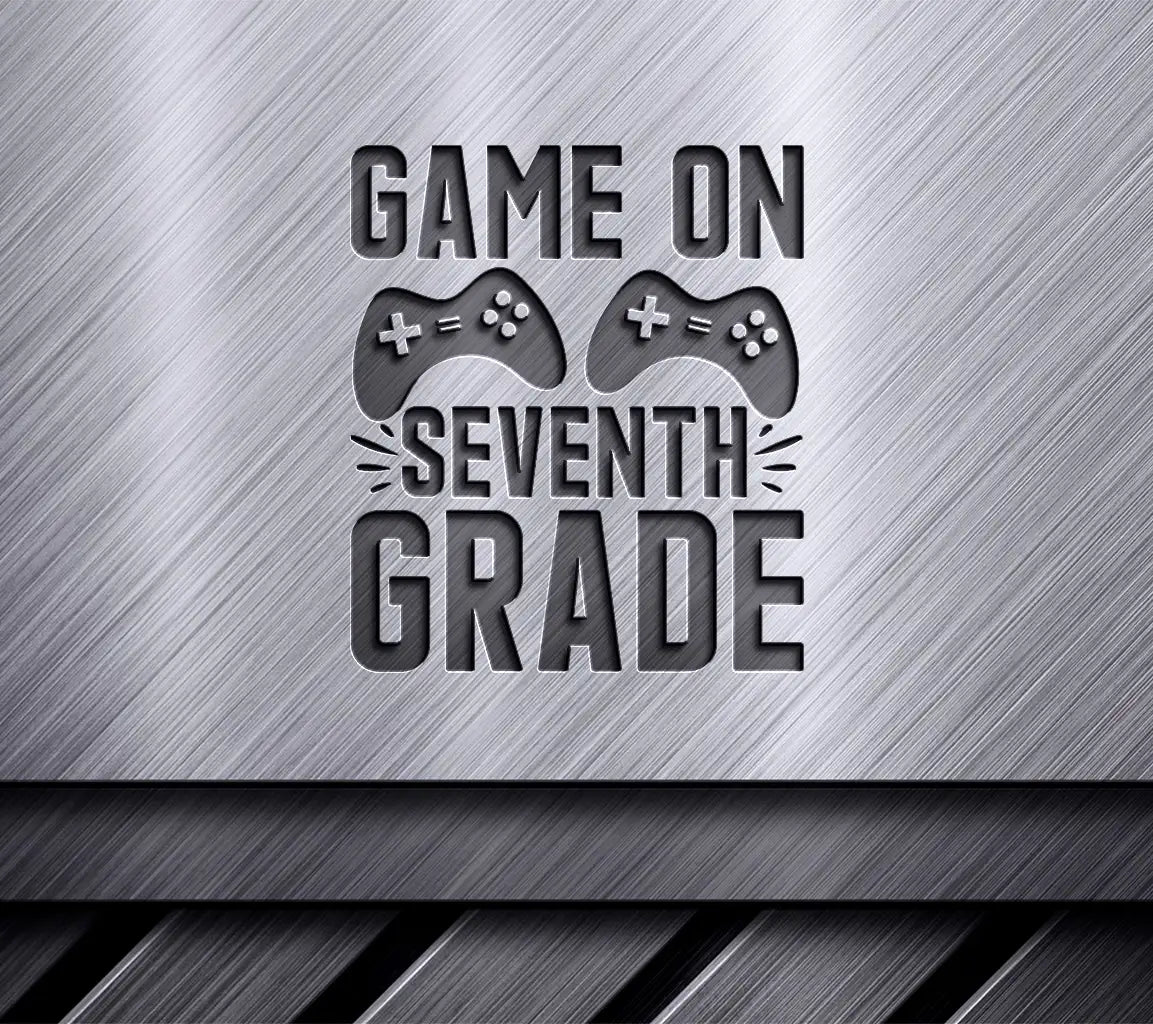 Game On Seventh Grade SVG - Back to School Video Game Controller Design SVG