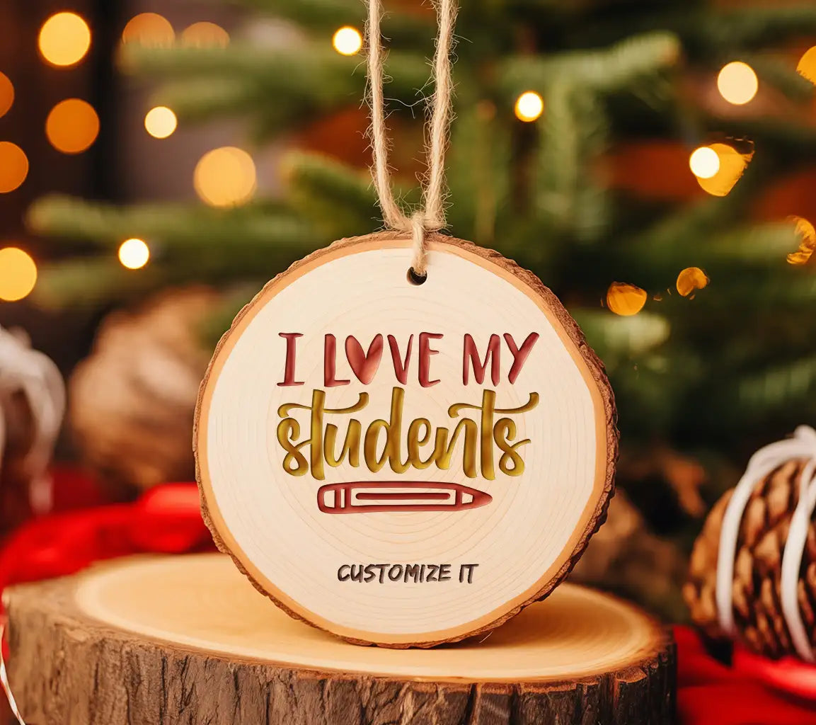 I Love My Students Yellow & Red SVG - Back to School Teacher Sign SVG