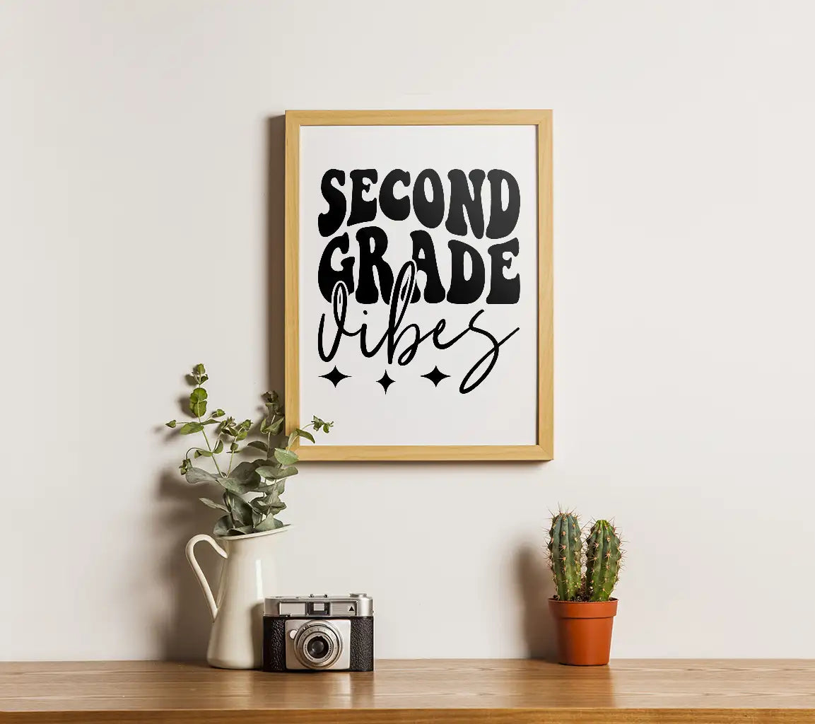 Second Grade Vibes  Logo SVG - Back to School Graphic SVG