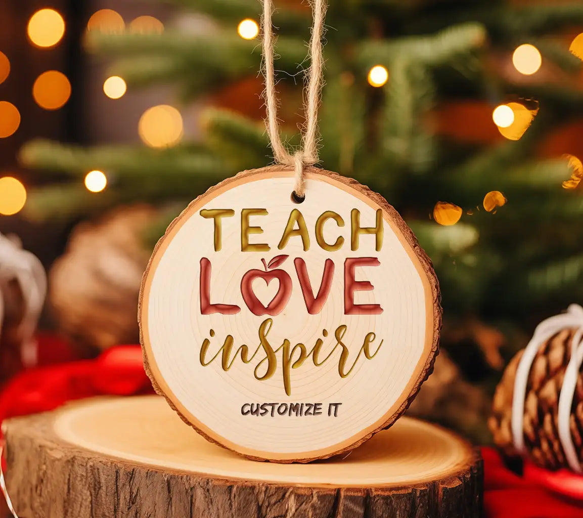 Teach Love Inspire Apple SVG - Back to School Teacher Design SVG