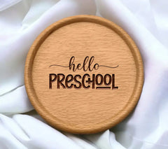 Hello Preschool  SVG Logo - Back to School Design SVG