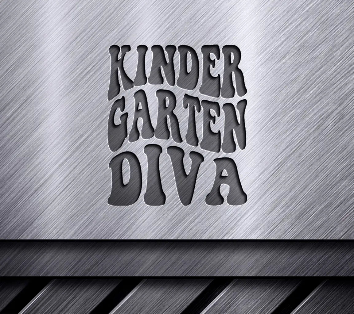 Kindergarten Diva Silhouette SVG -  Back to School Design SVG