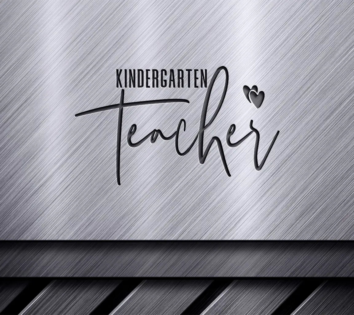  Kindergarten Teacher Logo SVG with Hearts - Back to School SVG