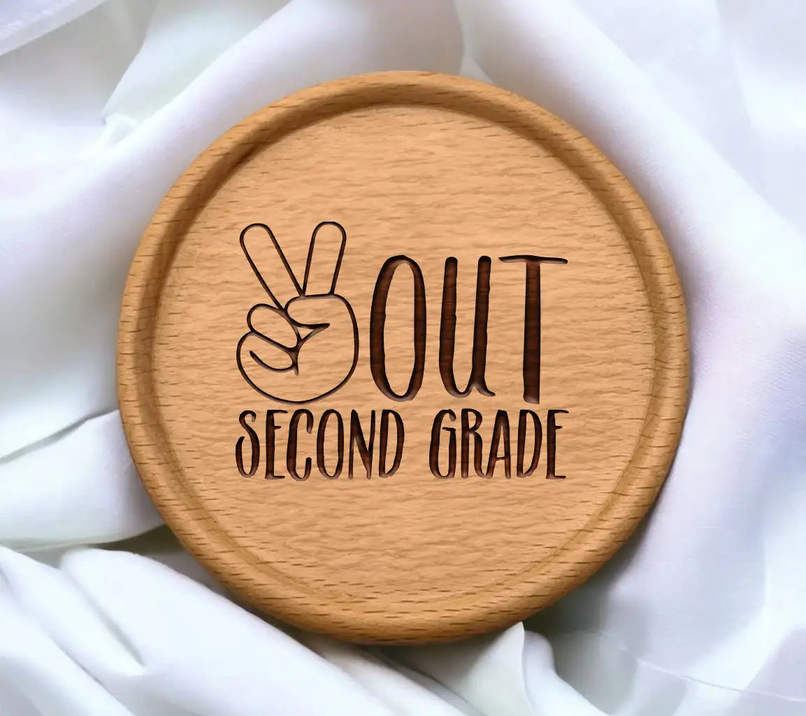  Out Second Grade Peace Sign SVG - Back to School SVG