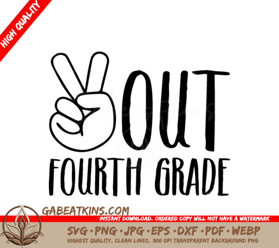 Fourth Grade Peace Sign Logo -  SVG SVG