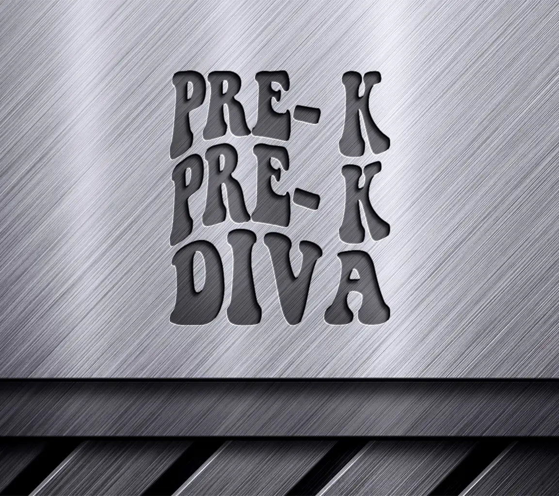 Pre-K Diva SVG -  Logo - Back to School Design SVG