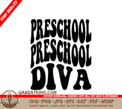  Preschool Diva SVG - Back to School Design SVG