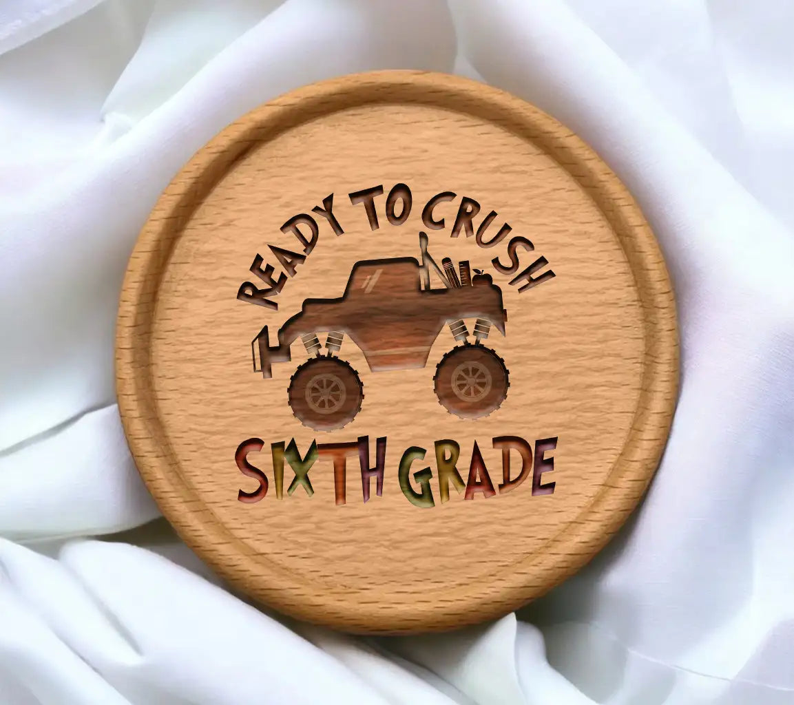 Ready to Crush Sixth Grade Monster Truck SVG - Back to School Design SVG