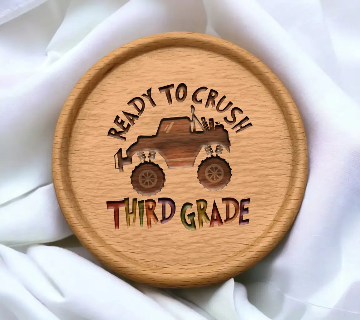 Ready to Crush Third Grade Monster Truck SVG - Back to School Design SVG