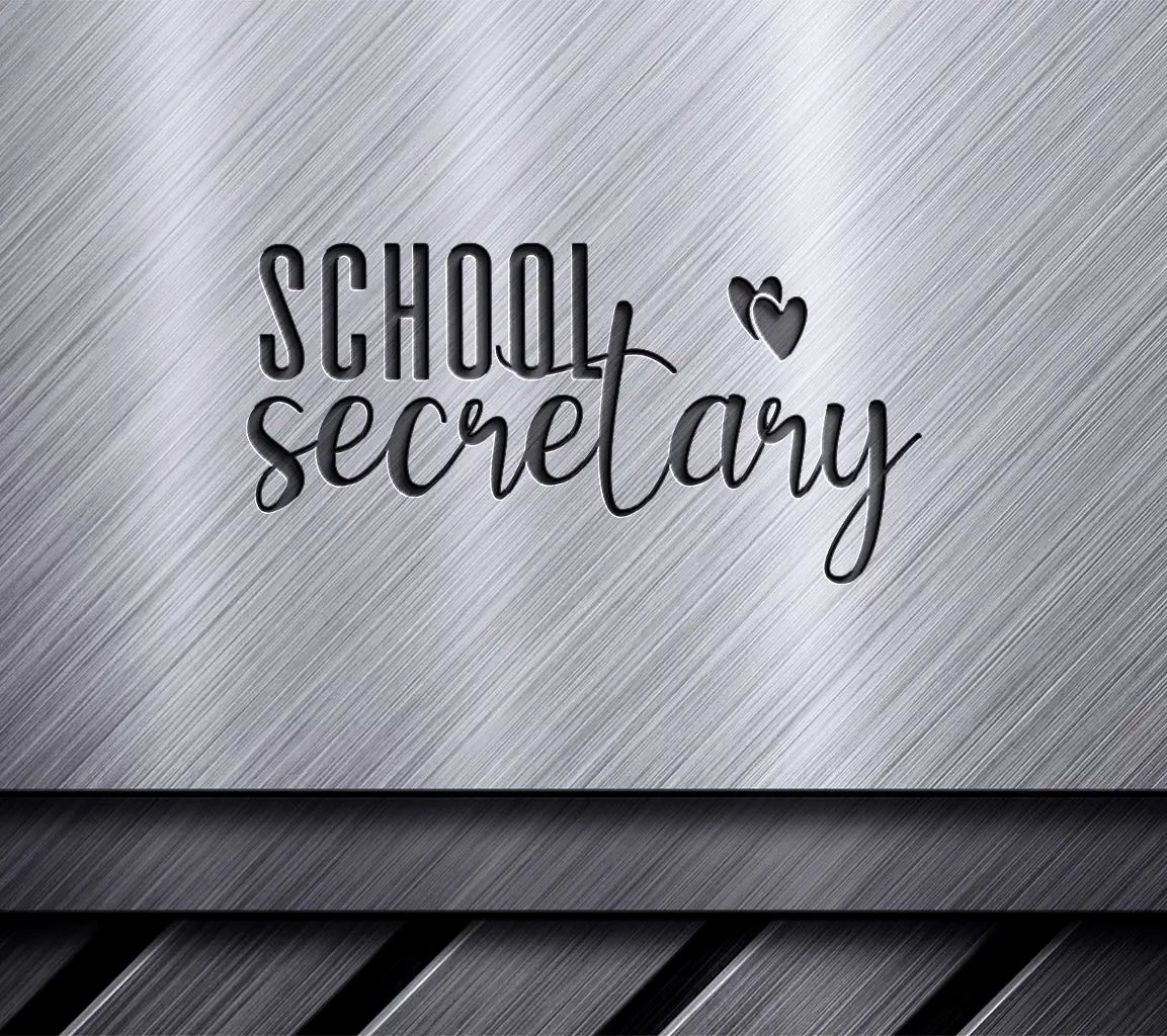  School Secretary Heart Logo SVG - Back to School SVG