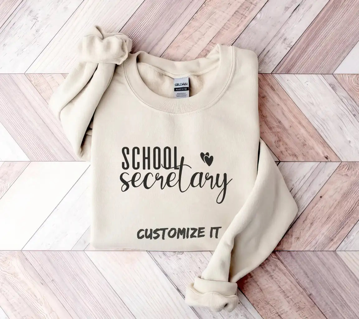  School Secretary Heart Logo SVG - Back to School SVG