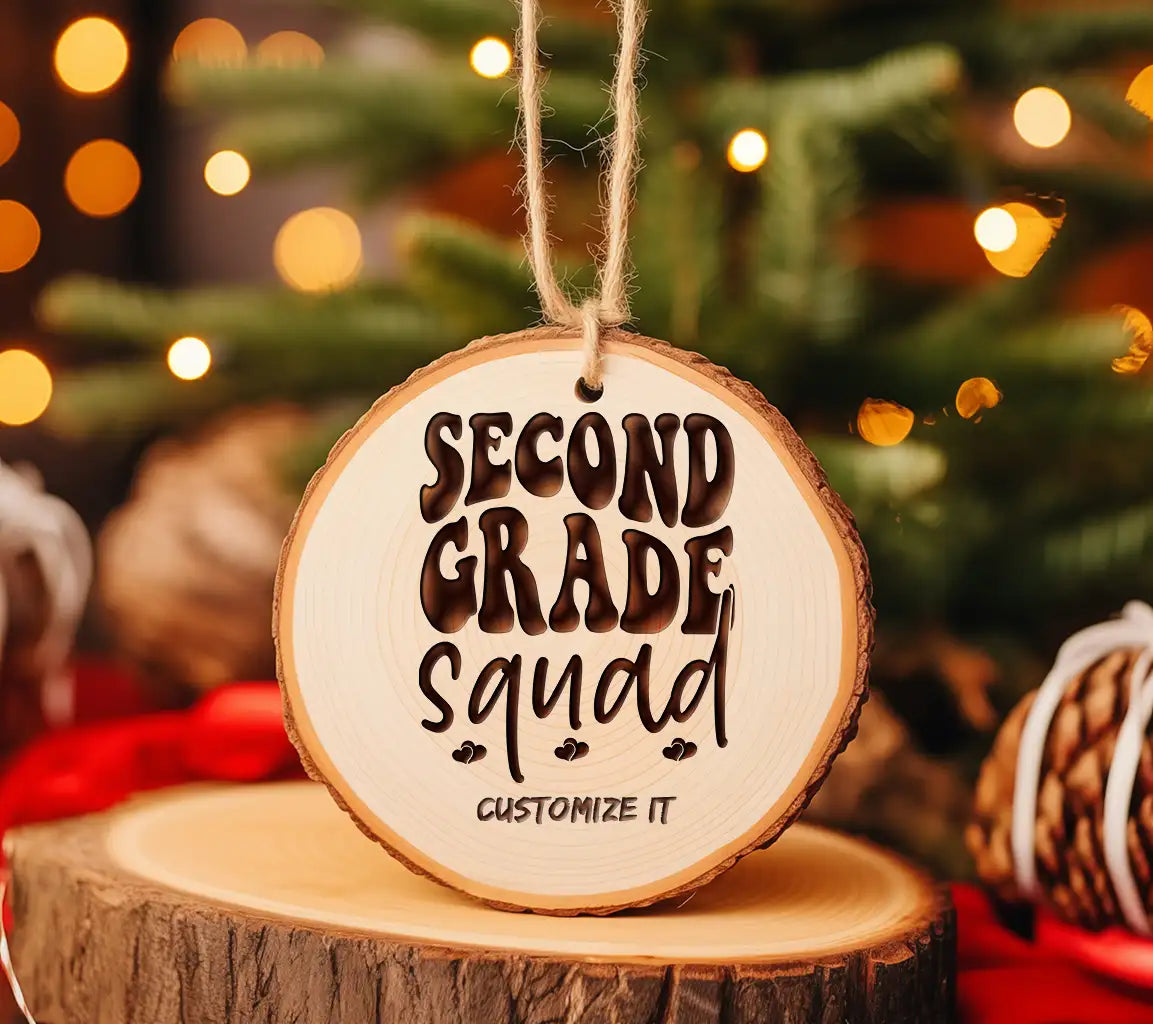 Second Grade Squad SVG - Black Text on White Background SVG