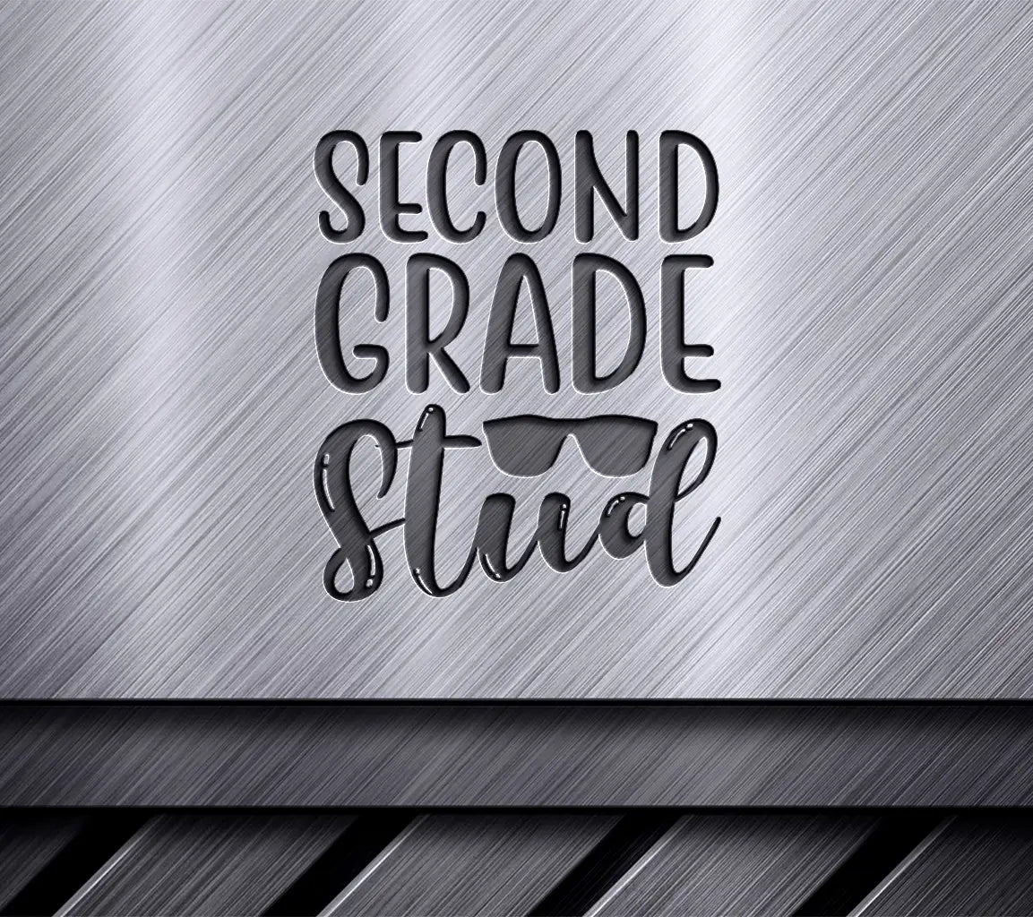 Second Grade Stud with Sunglasses SVG - Back to School Design SVG